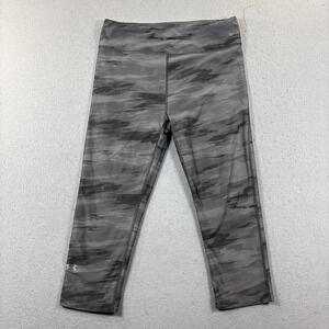 Under Armour Women's Gray Camo Run Capri Medium Heatgear